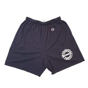 Vintage Champion Chicago Fire Department Athletic Shorts L Navy Blue Athleisure‎